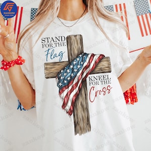 American Flag Cross Png, God Bless America, Christian 4th Of July Png, Faith Love Freedom, USA Fourth Of July Png, Independence Day Png