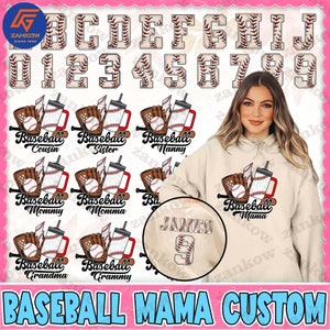Custom Baseball Mama Png Bundle, Retro Mom Baseball Png, Baseball Mom Png, Baseball Season Png, Sports Mom Png, Gift For Mom Png