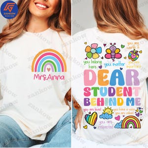 Teacher Quote Png Bundle, Dear Student Behind Me Png, The World Is A Better Place With You In It Png, Retro Teacher Png, Digital Download