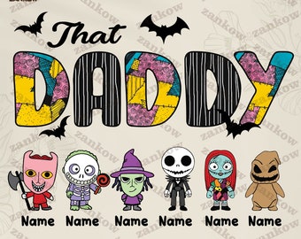 Daddy Nightmare Custom, Father Of Nightmares Personalized Bundle Png, Happy Father’s Day, Custom Name Kid, Gift For Daddy, Instant Download