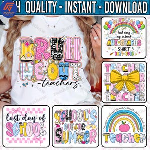 Best Teacher Ever Png Bundle, Teacher&#39;s Day Png, Back To School Png, Last Day Of School Png, Teacher Life Png, Teacher Appreciation Gift