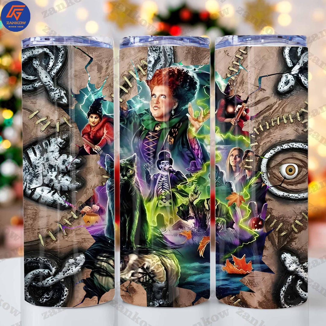 Bad Witches 20 Oz Skinny Tumbler Wrap Design, Witches Movie 20 Oz ...