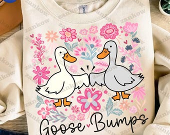 Silly Goose Bump Png, Preppy Girly Png, Boho Floral Png, Funny Mama png, Floral Goose PNG, Mama Goose Retro Png, Digital Download
