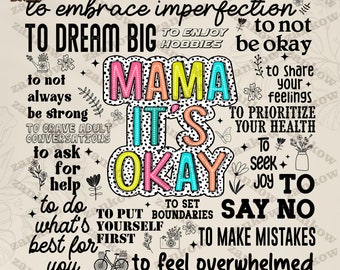 Retro Mama It's Okay Png, One Mental Health Breakdown Png, Mama Png, Mental Health Matters Png, Mothers Day Gift, Digital Download