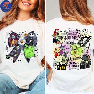 Nightmare Halloween Two Side PNG, Horror Halloween Movie PNG, Trick Or Treat PNG, Spooky Cartoon Halloween Shirt Png, Digital Download