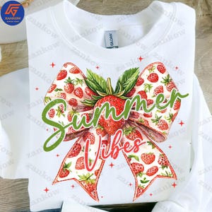 Retro Strawberry Bow Png, Trendy Summer Vibes Png, Strawberry Shirt Designs, Festival Png, Strawberry Coquette Png, Feeling Berry Good Png