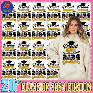 20 Custom Proud Graduate Family 2024 Png Bundle, Senior Family Png, Graduation Png Bundle, Proud Senior Png, Proud Dad/Mom,Class of 2023 Png