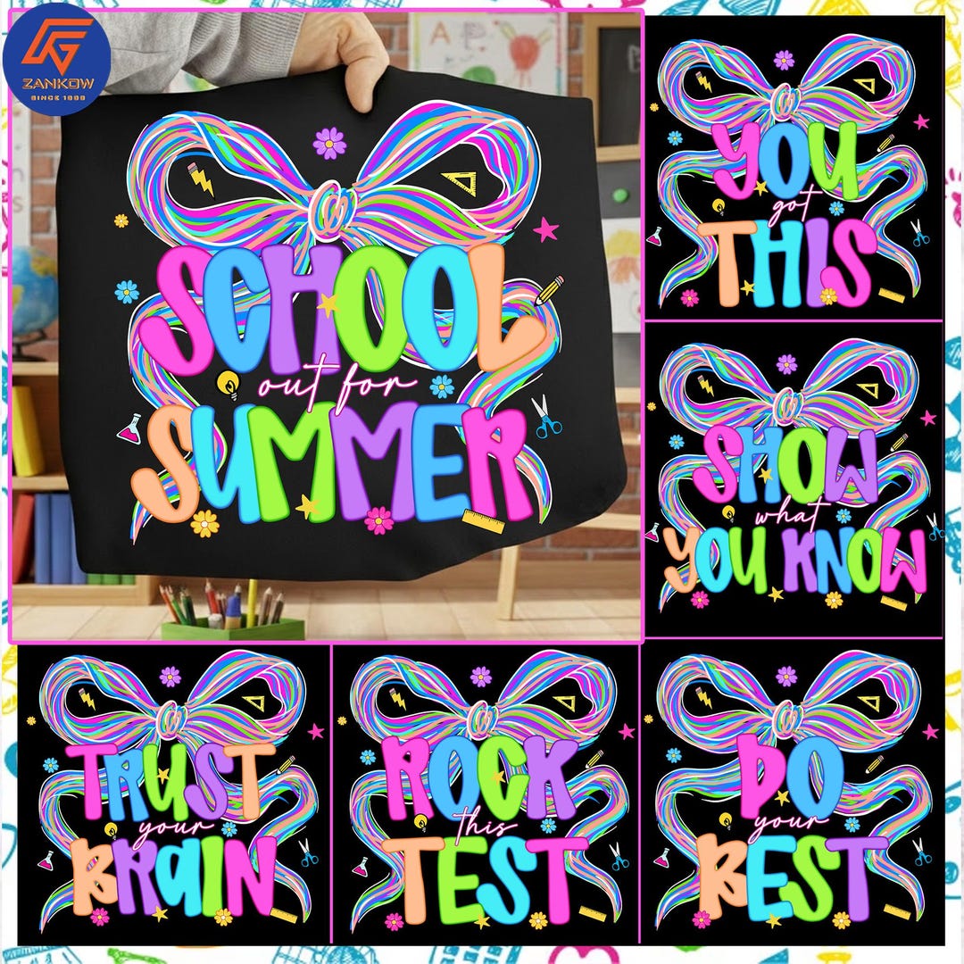 Cute Test Day PNG Bundle, Neon Testing Day Shirt Design, Matching State ...