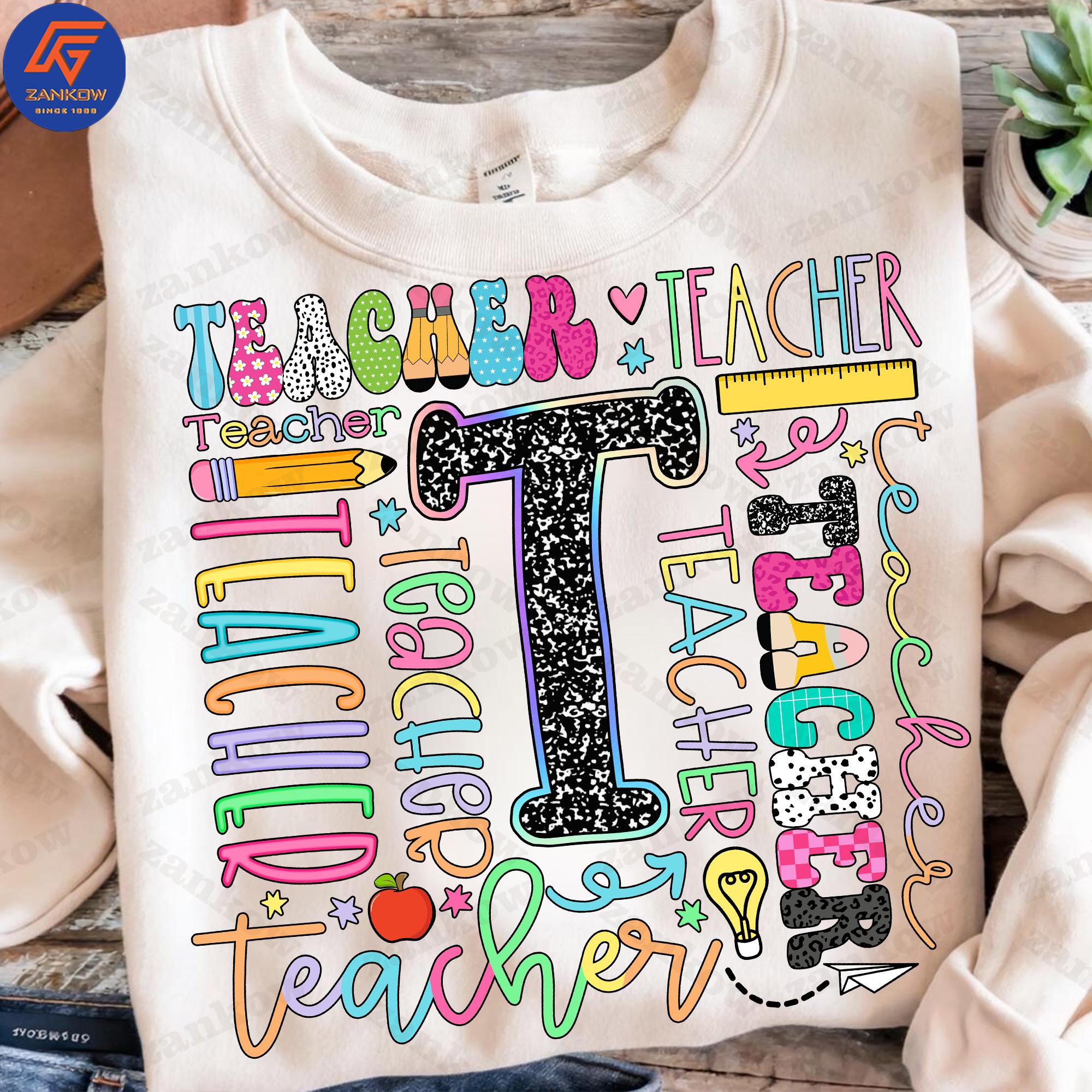 First Day School Png Sublimation, Teacher Bright Png, Teacher Retro Png, Gift For Teacher, Back To School Teacher Shirt Design, Digital File