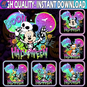 Halloween Trip Png Bundle, Mouse And Friend Halloween 2024 Png, Not So Scary Halloween Png, Family Halloween Shirts Png, Halloween Png