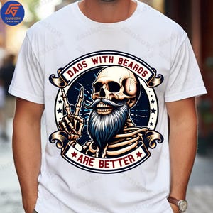 Väter mit Bärten sind bessere Png, lustiger Vater Png, Geburtstags-Vater Png, Vatertag Png, Vintage Geburtstags-Vater, Skelett-Vater, digitale Datei
