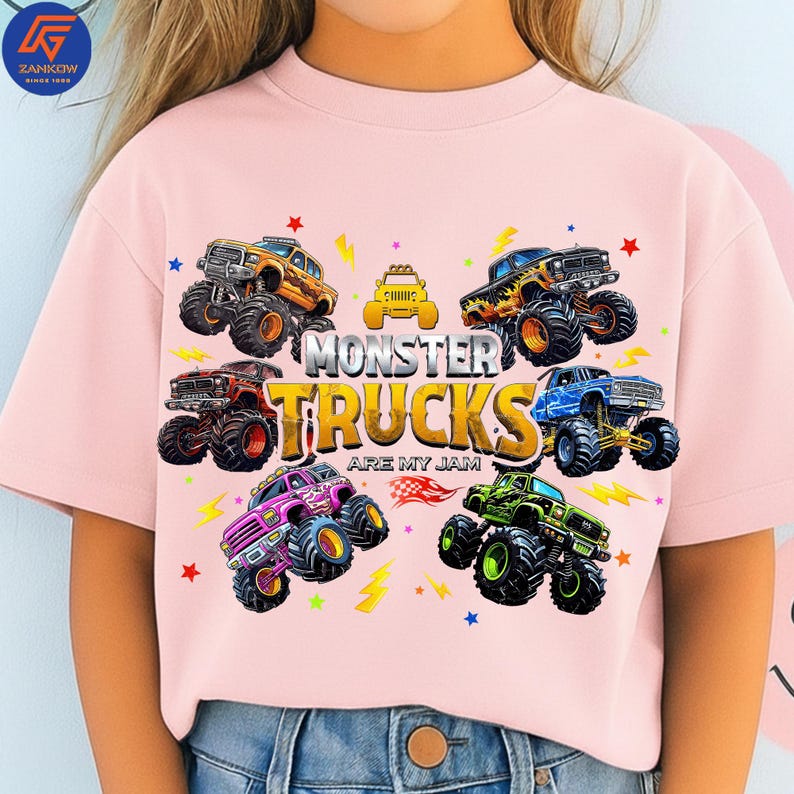 Monster Trucks Are My Jam PNG, Boy Cars Truck PNG, Kids Monster Truck Sublimation Design, Wheels Truck Shirt PNG Digital File image 5