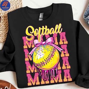 Softball Mama Drip Png, Softball Mom Dripping Png, Softball Ice Cream Drip Png, Mama Softball Png, Game Day Softball Png, Digital File