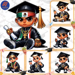 Boy Para Mi Familia Chicano Png Bundle, Graduation Chibi Style Png, Educated Latina Girls Png, Cholo La Graduada Png, Chibi Cute Girls Png
