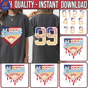 Baseball Mama Drip png, Baseball Ice Cream Drip png, Usa Baseball Png, Baseball Mom Dripping Png, Red White and Blue Drip, 4th July Drip png