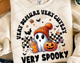 Halloween Ghost Png, Very Demure Png Spooky, Very Demure Very Cutesy Very Spooky Png, Spooky Demure Png, Gift For Demure Girls Women