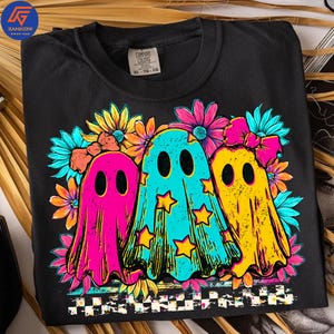 Halloween Ghost Neon Png, Cute Boo Coquette Ghost PNG, Neon Spooky Season PNG, Retro Funny Halloween PNG, Bright Neon Halloween Clipart