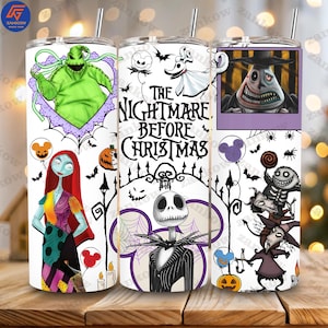 Nightmare Halloween Tumbler 20Oz Wrap Png, Halloween Character Movies 20Oz Tumbler Wrap, Spooky Season Tumbler Wrap, Halloween Nightmare Png