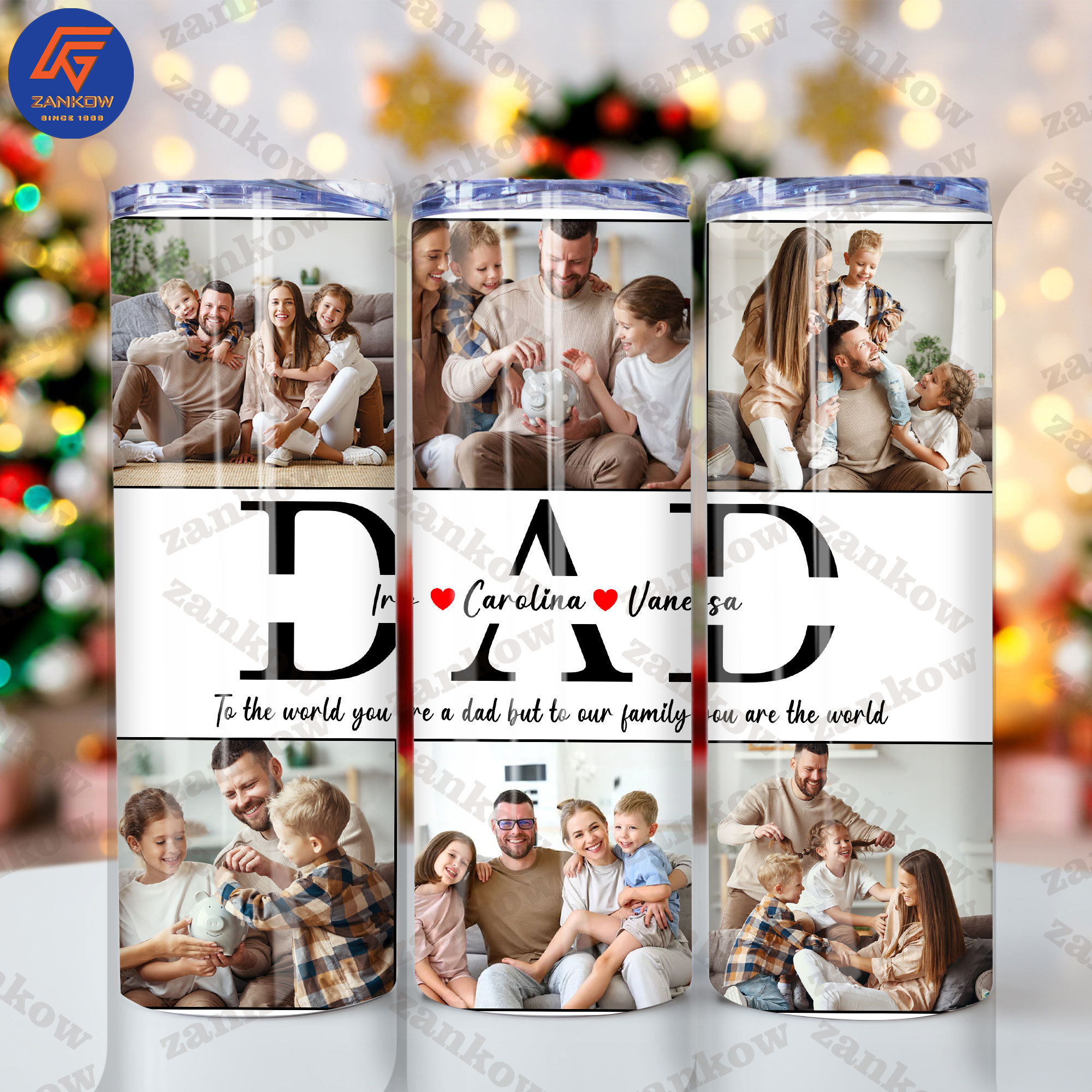 Customize Dad Happy Father’s Day Shirt Design 20oz Tumbler Wrap, Happy Father’s Day Png Skinny Tumbler, Gift For Grandpa Png, Dad Gift Idea