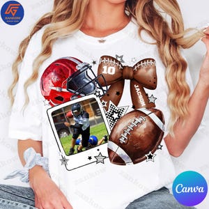 カスタムCanvaテンプレート 秋のフットボール写真挿入Png、秋のフットボールCanvaPng、トレンドPng、フットボールママPng、コケットフットボールPng