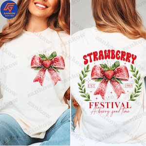 Retro Strawberry Bow Png, Trendy Summer Vibes Png, Girls Trip Png, 2025 Strawberry Festival Png, Feeling Berry Good Png, Farmer Love Png