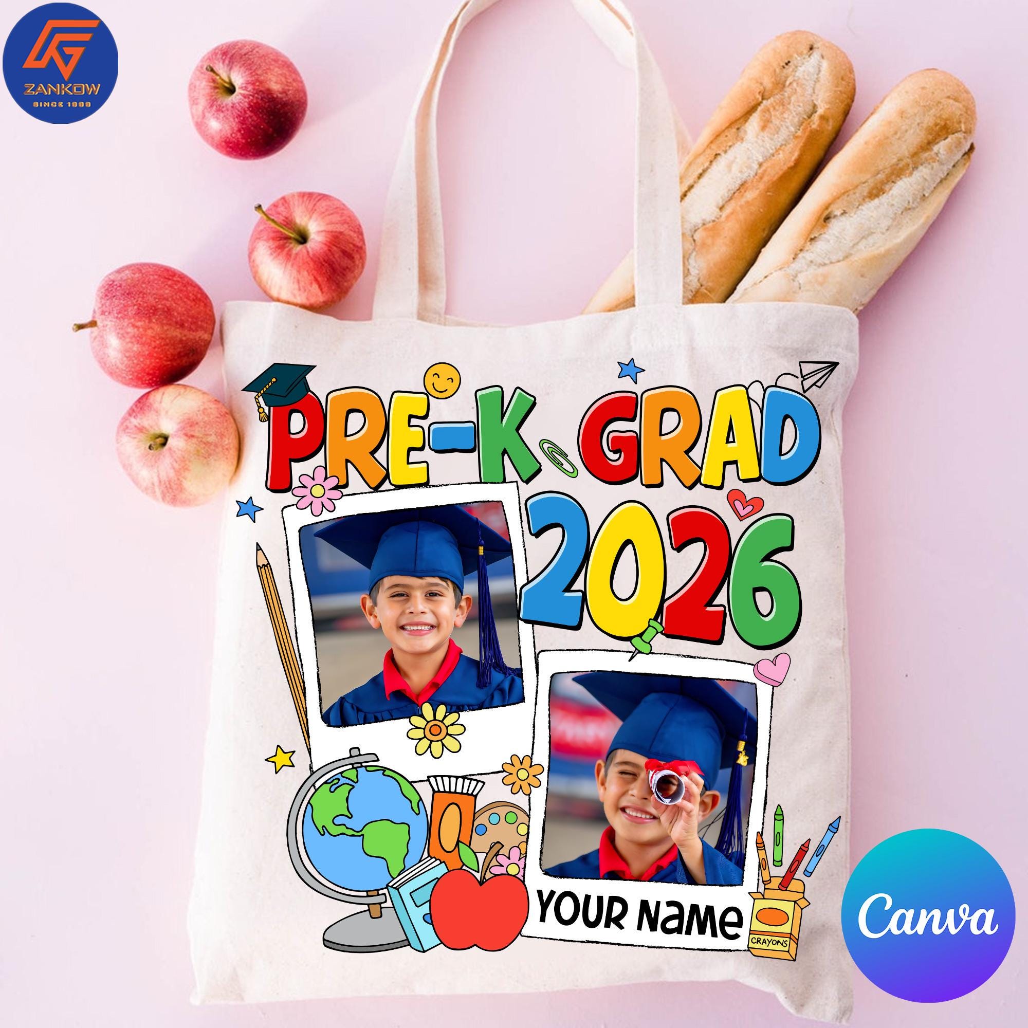 Container Graduate Pre Pre-k Graduation 2026 PNG, Canva Editable Kinder Grad Shirt Template ...