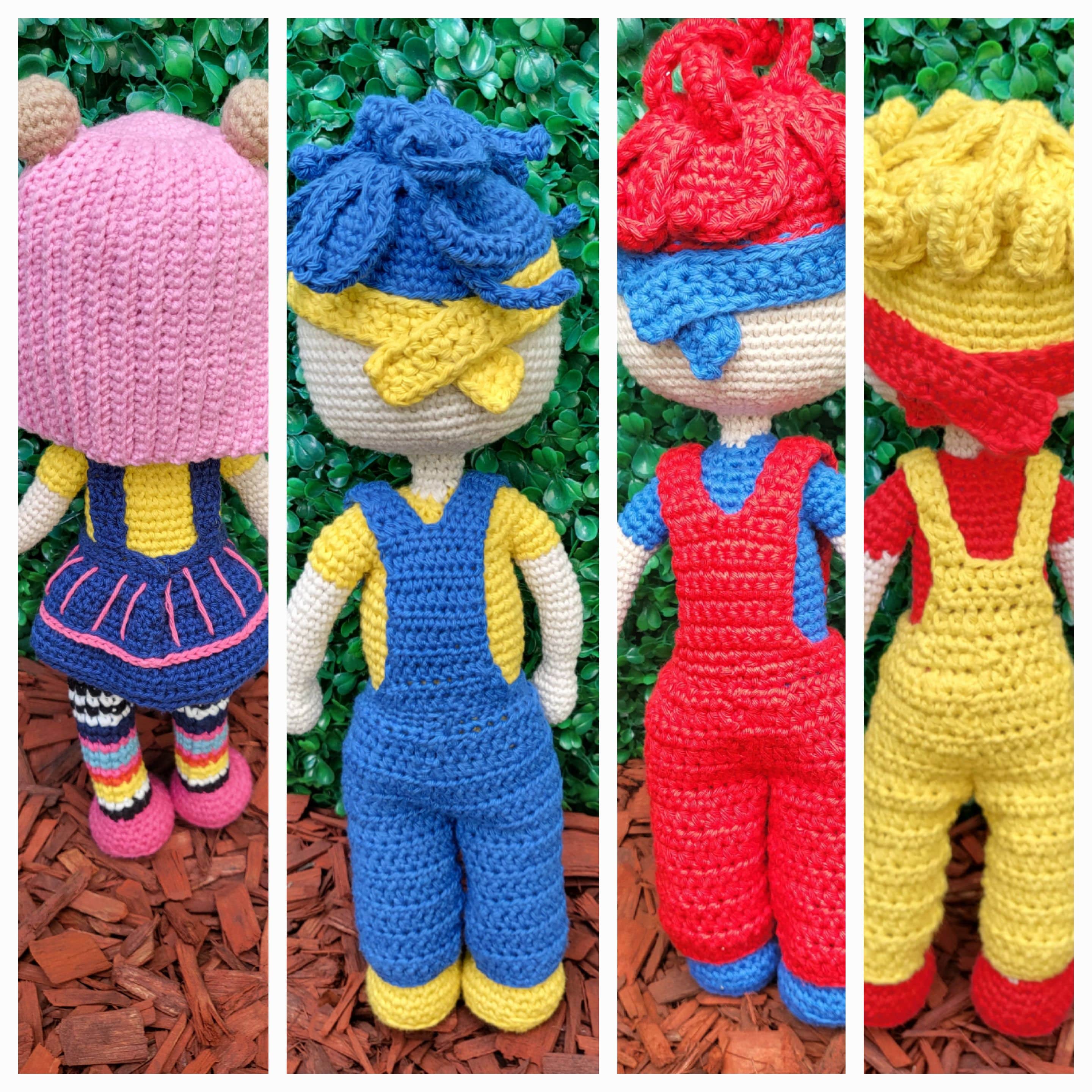ドリカム風　あみぐるみ人形セット6体 キノピオ風のあみぐるみバッグチャームの通販 by R's SHOP｜ラクマ