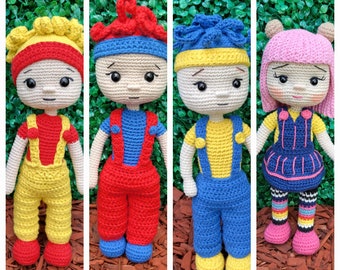 Muñecos de ganchillo inspirados en la serie "D Billions", amigurumi de algodón hecho a mano (30 cm)