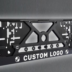 Custom European Reflective License Plate Frame Holder with logo, Car Accessories