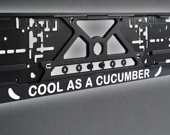 Cool as a cucumber - Reflective License Plate Frame Holder - Perfect Car Accessory!