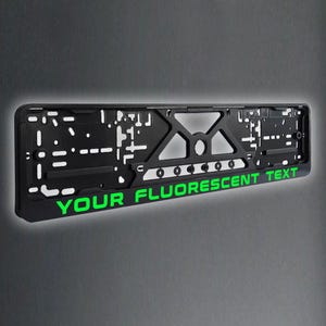 Reflektierender, personalisierter europäischer Nummernschildhalter mit Ihrem Namen oder Text, Autozubehör