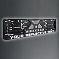Reflective Personalized European License Number Plate Frame Holder With Your Name Or Text, Car Accessories product logo