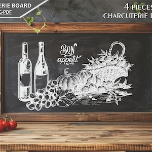 Charcuterie Board SVG: Wine and Cheese Design (Digital Files)
