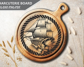 Engraved Charcuterie Board SVG: Farmhouse Kitchen Decor (Digital Download)