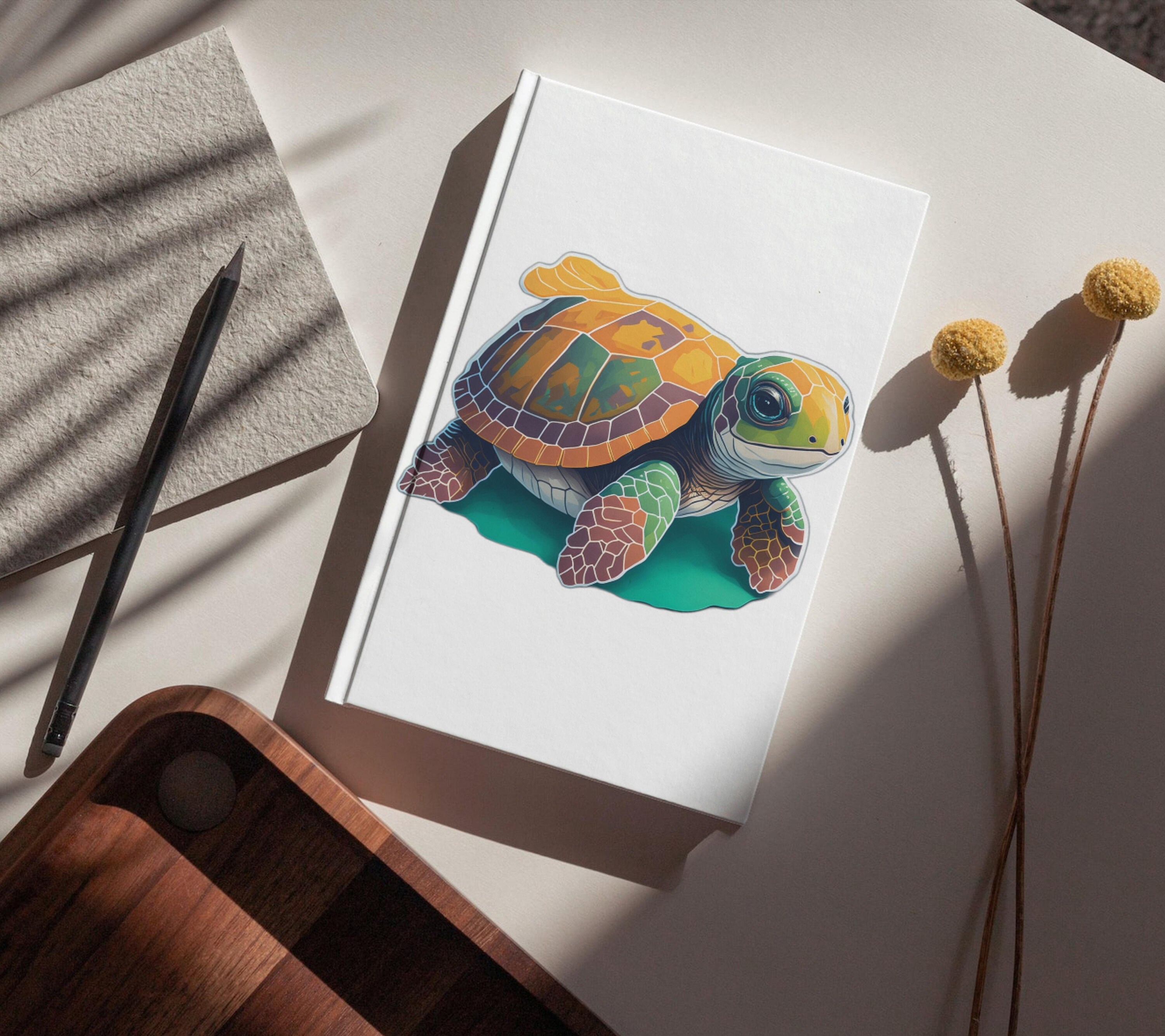 Cute Turtle Stickers Printable Cute Turtle Stickerscute - Etsy
