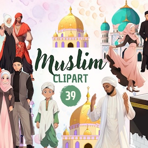 Clipart musulman | Hijab femme clipart, mosquée, Ramadan, Eid, produits numériques religieux PNG transparents Utilisation commerciale gratuite