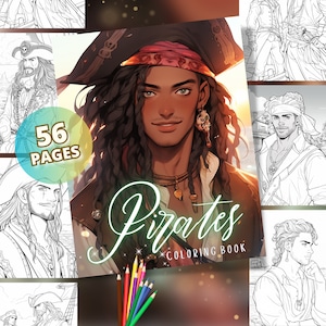 Coloriages pirates | 56 hommes pirates, anime pirate PDF, livre de coloriage numérique
