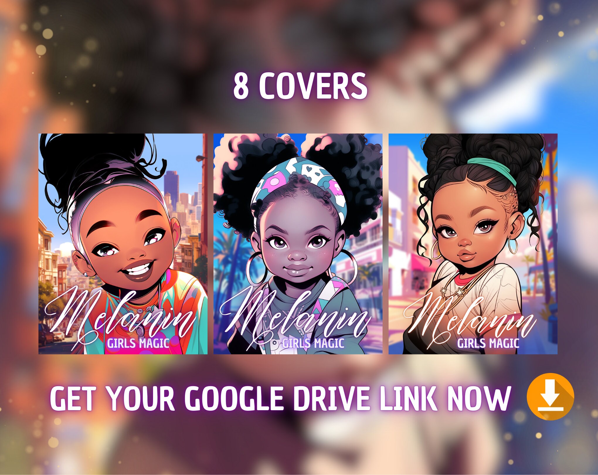 Black Girl Magic Coloring Book: Melanin Girls, Street Styles (PDF & PNG ...