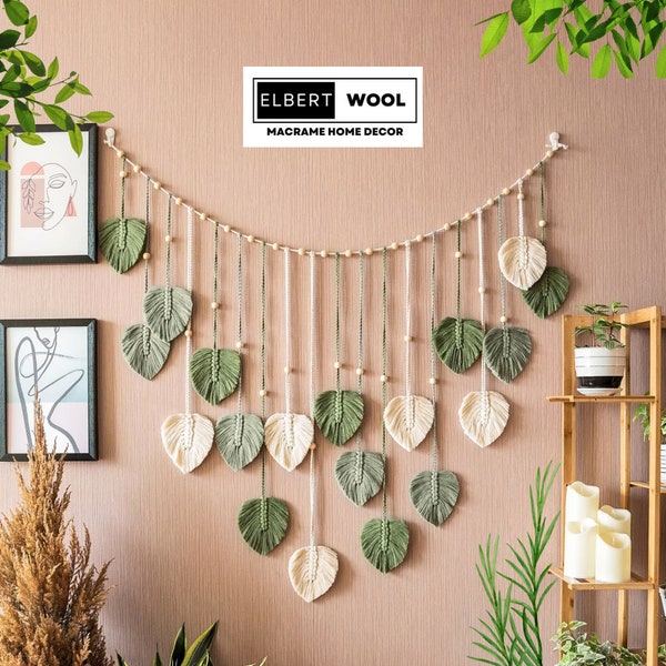 Macrame Leaves Etsy