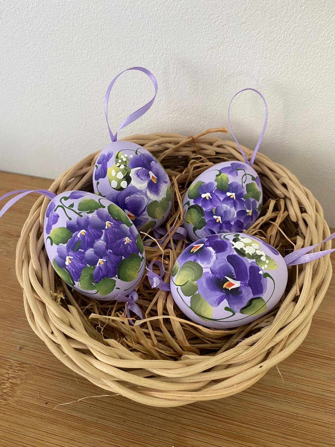Handmade Floral Painted Easter Egg Ornament, Kraslice Pysanky Style - Etsy