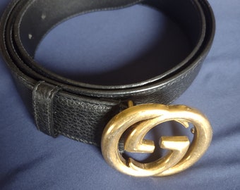 Gucci Double G Wide Mens Belt. Vintage - Etsy