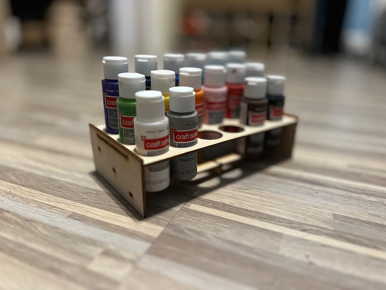 Craft Paint Holder Laser Cut File SVG PDF Etsy