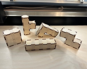 Tetris Stackable Pieces LASER FILE SVG