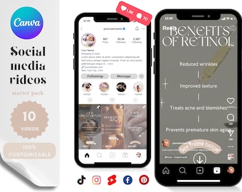 Canva Social Media Video Templates l For Beauty Industry