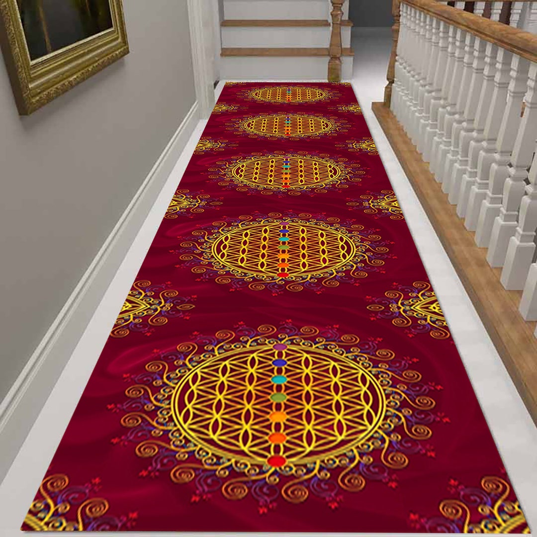 New Flower of Life Rug Chakras Rug Yoga Rug Runner Rug Etsy