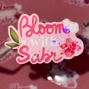 Sticker "Bloom with Sabr" - Lelie in bloei