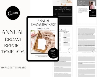 Szablon czarnego planu biznesowego, planer dla małych firm (Canva)