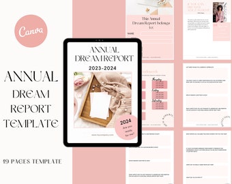 Różowy przewodnik przedsiębiorczości: Szablon planu biznesowego i skoroszyt do edycji w Canva