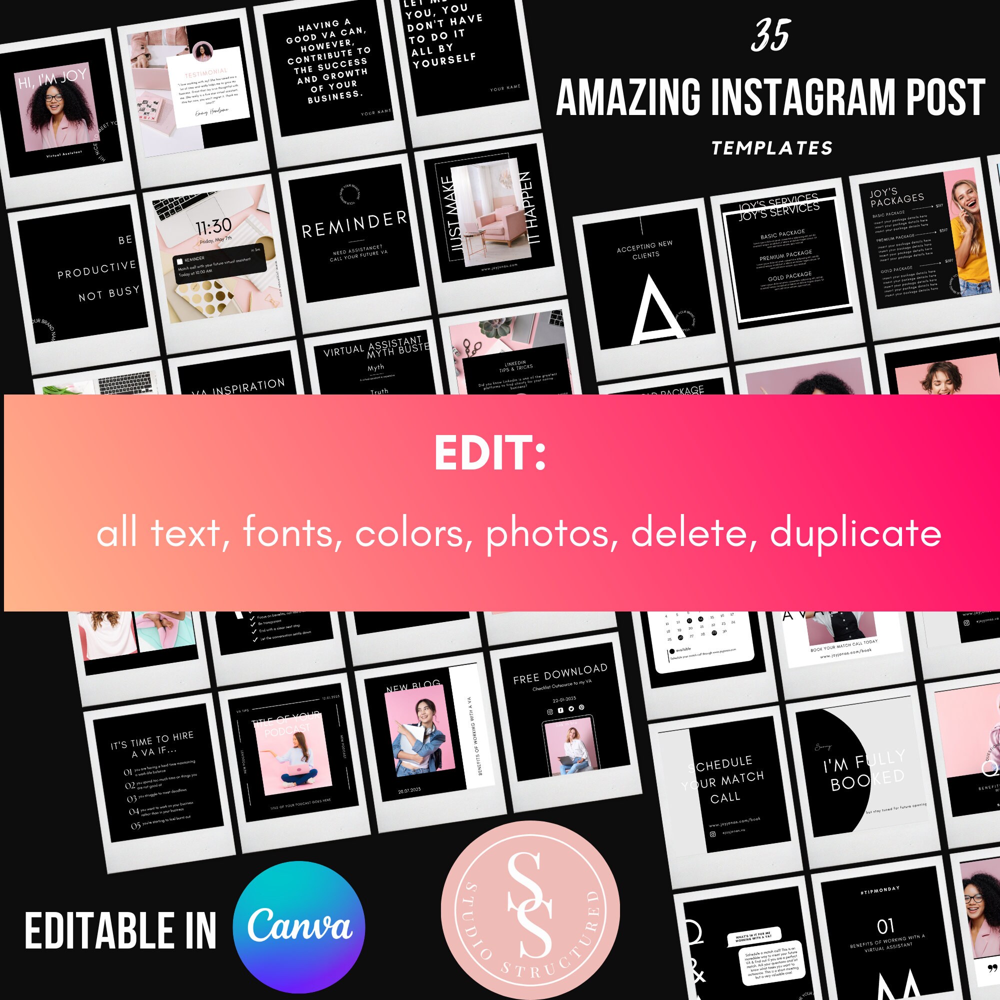 Editable Instagram Post Templates | Leadmagnet Template | Canva ...