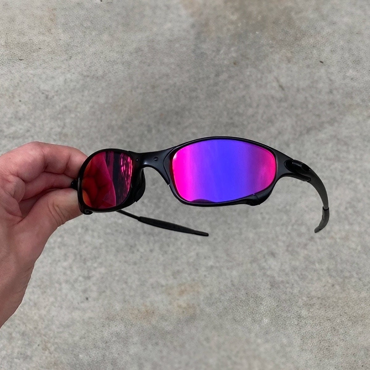 X Metal Juliet Cyclops Sunglasses UV 400 Ruby Polarized Glass Titanium  Goggles